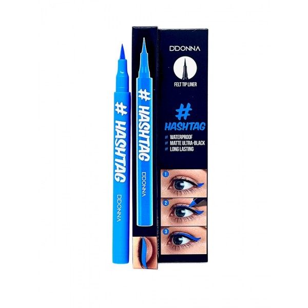 Himmelblau - HASHTAG 24H WASSERFESTER Filzstift-Eyeliner von D'DONNA D'DONNA 2,50 €