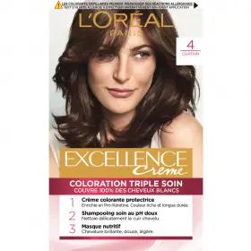 4 Castano - Crema Colorante Permanente per Capelli Tripla Cura Excellence di L'ORÉAL PARIS L'Oréal €5,00