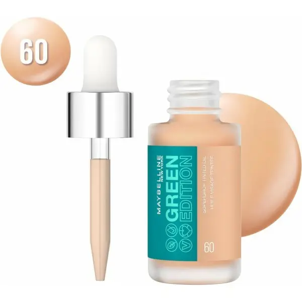 Teinte 60 - Fond de Teint Huile Sèche Teintée Visage Superdrop Green Edition Tinted Oil de Maybelline New-York Maybelline 4,45&nbsp;€