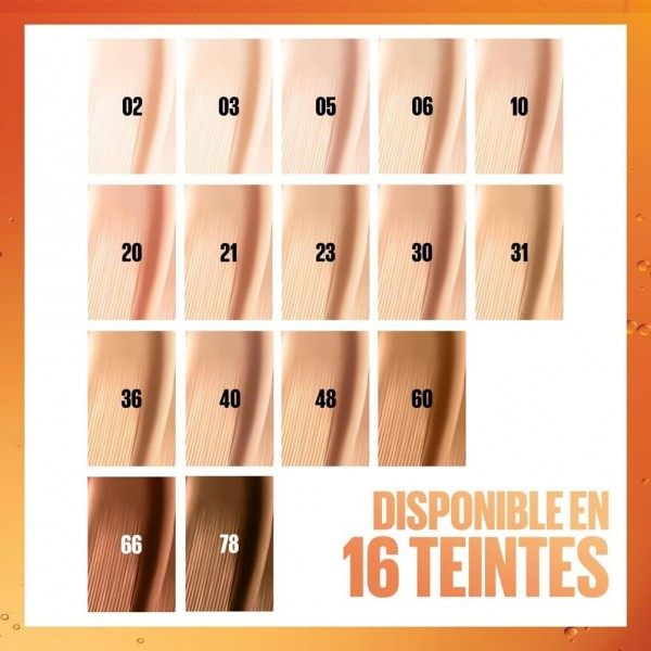 Shade 21 - Maybelline New York Superstay Skin Tint Glow & Skin Care Fluid Foundation with Vitamin C Maybelline...