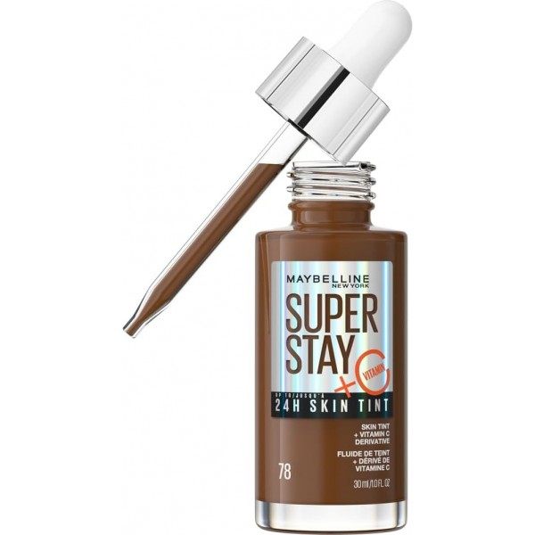 Sombra 78 - Maybelline New York Superstay Skin Tint Glow & Skin Care Base de maquillaje fluida con vitamina C Maybelline...