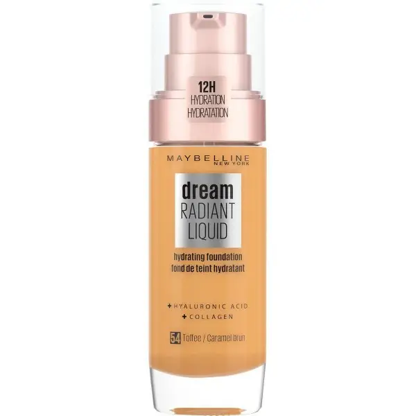 54 Caramel Brun - Fond de Teint Soin Dream Radiant Liquid de Gemey Maybelline Maybelline 6,00&nbsp;€