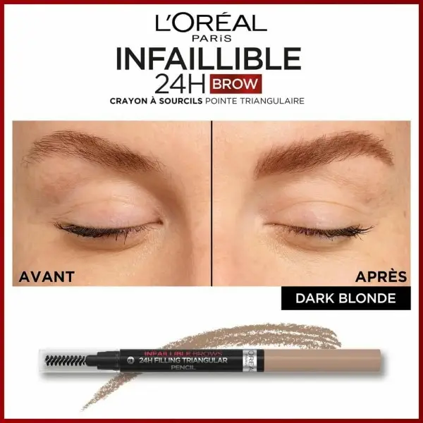 6.0 DARK BLONDE - Crayon à sourcils à pointe triangulaire INFAILLIBLE BROW de L'Oréal Paris L'Oréal 5,99&nbsp;€