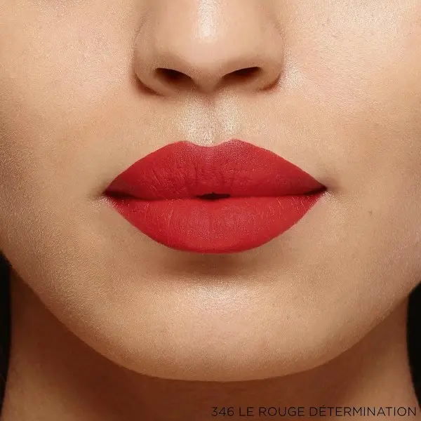 346 LE ROUGE DETERMINATION - Rouge à Lèvres Matte Intense et Repulpant ( Acide Hyaluronique ) Color Riche de L'Oréal Paris L'...