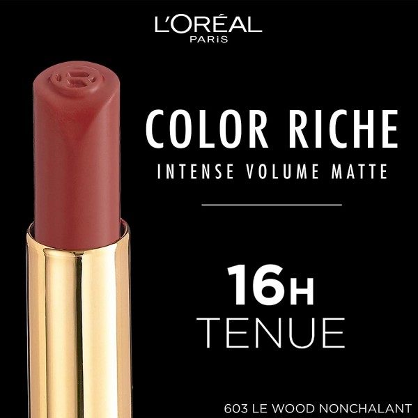 603 Le Wood Nonchalant – Intensiver und aufpolsternder matter Lippenstift (Hyaluronsäure) Color Riche von L'Oréal Paris