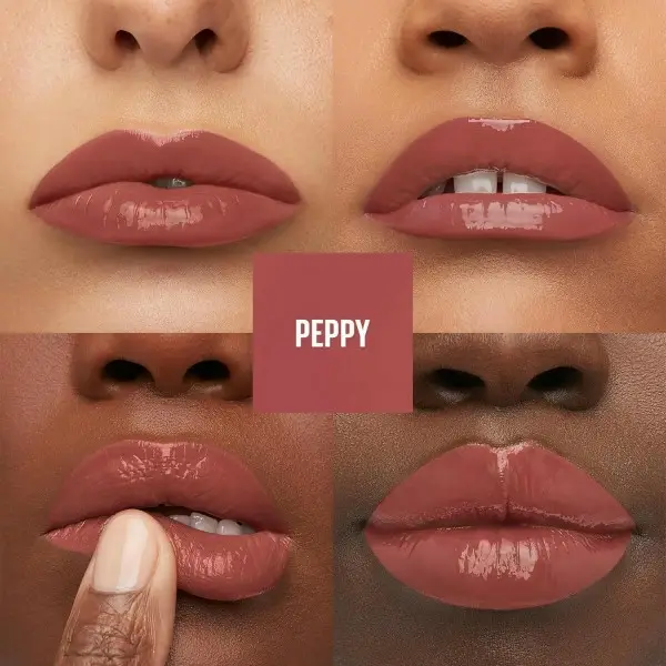 115 Peppy - Rossetto liquido Maybelline New York SuperStay Vinyl Ink con Gloss