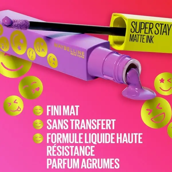 455 Harmonizer - Lápiz labial líquido mate SuperStay Matte Ink MOODMAKERS Aroma cítrico de Maybelline New York Maybelline 7...