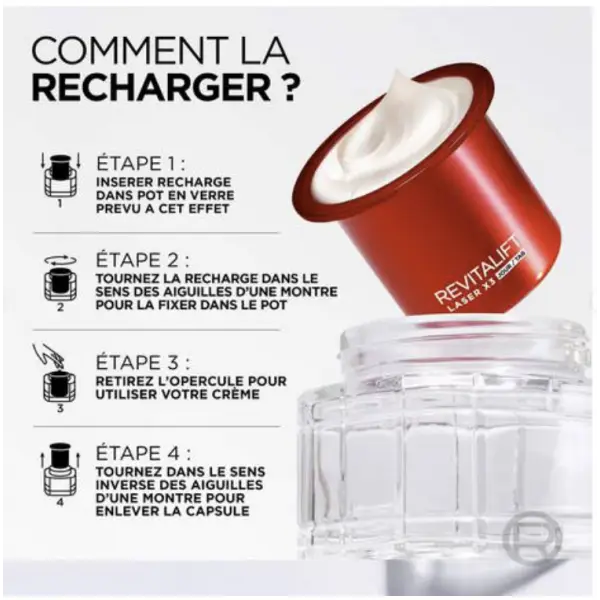 Revitalift Laser - Kit de 2 Crèmes de Jour Rechargeable Anti-Âge À l'Acide Hyaluronique de L'Oréal Paris L'Oréal 19,99&nbsp;€