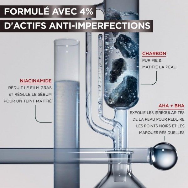 Sérum Anti-Puntos Negros y Imperfecciones con Carbón, Niacinamida, Ácido Salicílico y Ácido Láctico de GARNIER Pure Active Ga...