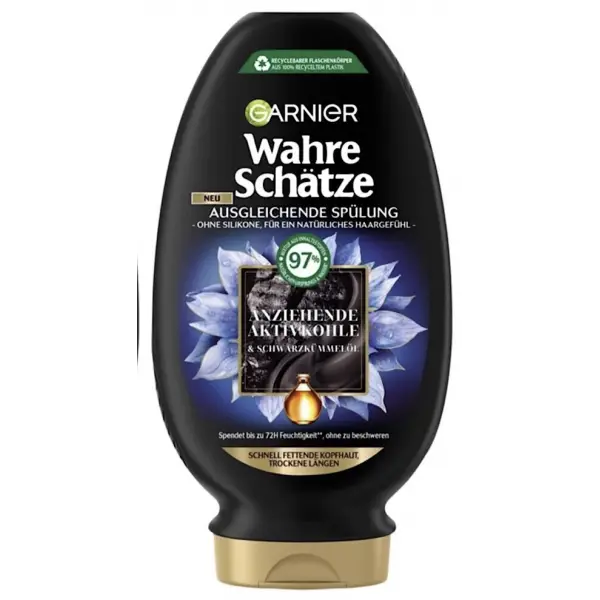 Hydratatie- en Balancerende Conditioner met Magnetische Houtskool & Nigellabloem van Garnier Ultra Doux — €2,75