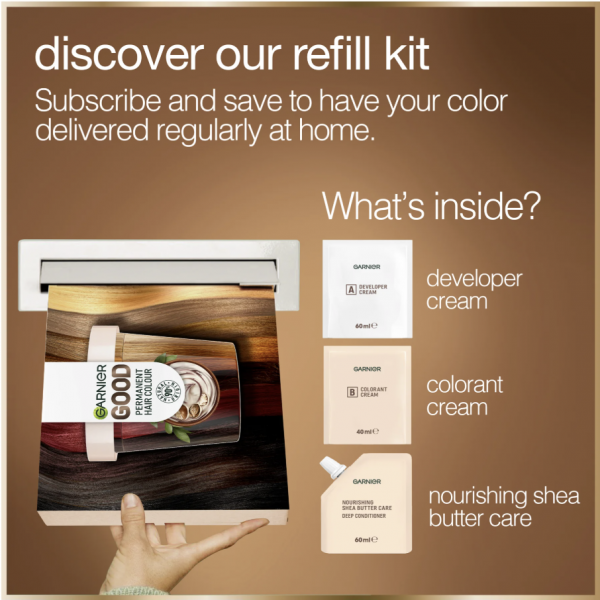 4.15 Glazed Chestnut - GOOD Garnier Ammonia-Free Permanent Hair Colour Refill Kit Garnier £5.50