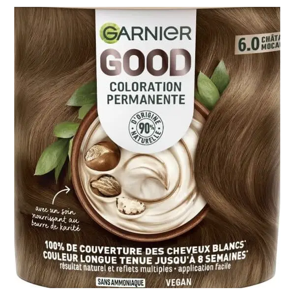 6.0 Castaño Muy Claro Moccachino - Kit de recarga Tinte Permanente Sin Amoníaco GOOD de Garnier Garnier 5,50 €