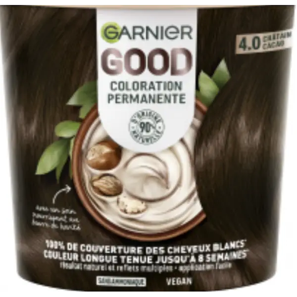 4.0 Castano Cacao - Kit di ricarica Colorazione Permanente Senza Ammoniaca GOOD di Garnier Garnier 5,50 €