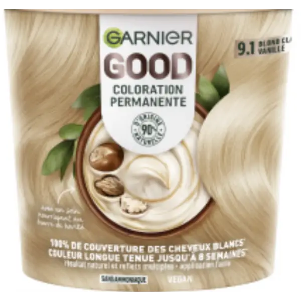9.1 Biondo Chiaro Vaniglia - Kit di Colorazione Permanente Senza Ammoniaca GOOD di Garnier Garnier 6,00 €