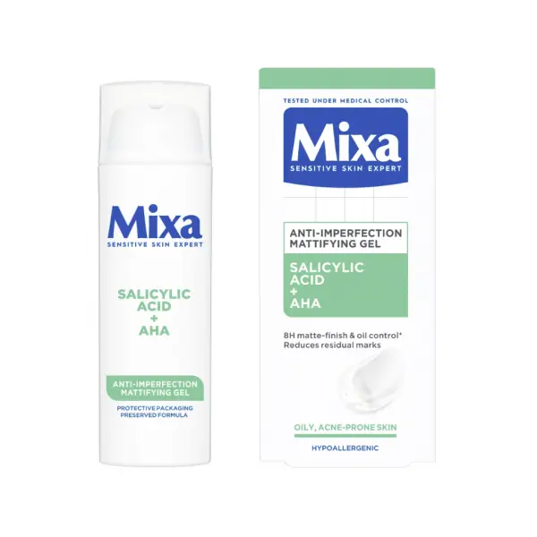Gel viso opacizzante anti-imperfezioni con acido salicilico e AHA di MIXA Mixa 6,50 €