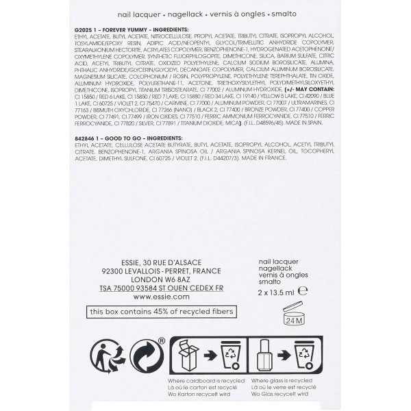 Vielen Dank - Set mit 2 Stück (2 x 13,5 ml) Forever Yummy + Good To Go Nagellack ESSIE ESSIE 14,99 €