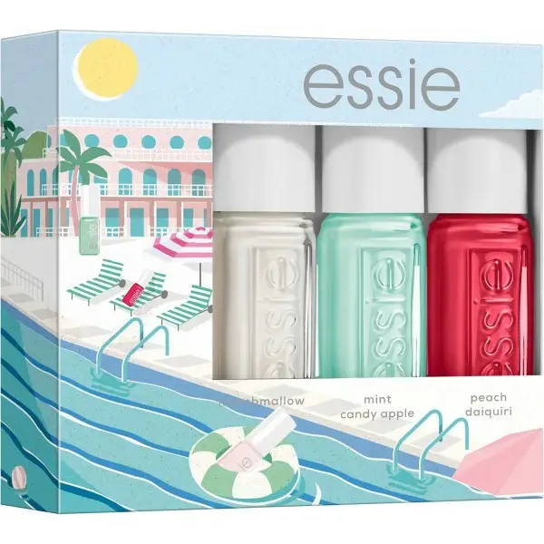 A Cocktail - Kit trío Malvavisco, Caramelo de manzana con menta, Daiquirí de durazno de Essie ESSIE 6,99 €