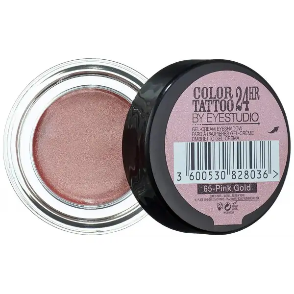65 Pink Gold - Color Tattoo 24hr Gel eye Shadow Cream Gemey Maybelline Gemey Maybelline 12,90 €