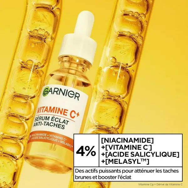 Siero Anti-Macchie Brune Trattamento Viso Arricchito con Vitamina C, Acido Salicilico e Niacinamide di Garnier SkinActive