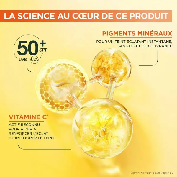Fluido Quotidiano Anti-Macchie e Anti-UV - Glow - SPF 50+ - Trattamento Viso Arricchito con Vitamina C di Garnier SkinActive