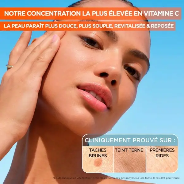 Sérum Noche Potenciador de Luminosidad - Eficaz contra Manchas Oscuras y Arrugas - Vitamina C Pura, Ácido Hialurónico de