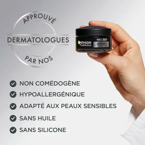 Air Cream - Soin Matifiant Quotidien - Enrichie en AHA + BHA & en Charbon de Garnier Pure Active Garnier 7,50&nbsp;€