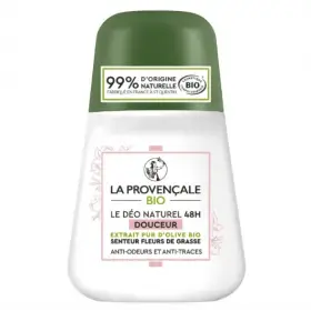 Déodorant 48H Roll-on Douceur – Duft Grasse-Blumen – Bio-Olivenöl AOP Provence von La Provençale La Provençale 4,00 €