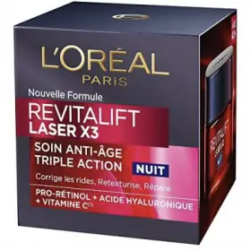 L'ORÉAL PARIS Triple Action Night Anti-Ageing Cream with Hyaluronic Acid, Pro-Retinol and Vitamin C — L'Oréal £9.50