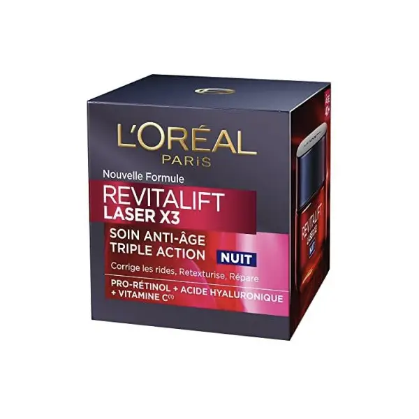 L'OREAL PARIS L'Oréal Nachtpflege Anti-Age Dreifach-Wirkung Hyaluronsäure Pro-Retinol Vitamin C 9,50 €