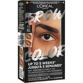 1.0 Noir - Teinture Sourcils Semi-Permanente - Tenue Jusqu’à 5 Semaines - Jusqu’à 10 Utilisations - Brow Color de L’Oréal Par...