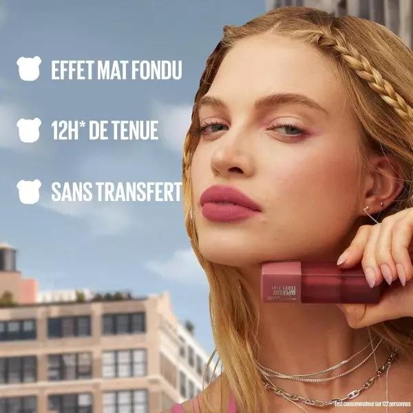 25 Baby Tee - Blush Labbra Mat Teddy Tint Tenuta 12 ore di Maybelline New York Maybelline 7,00 €