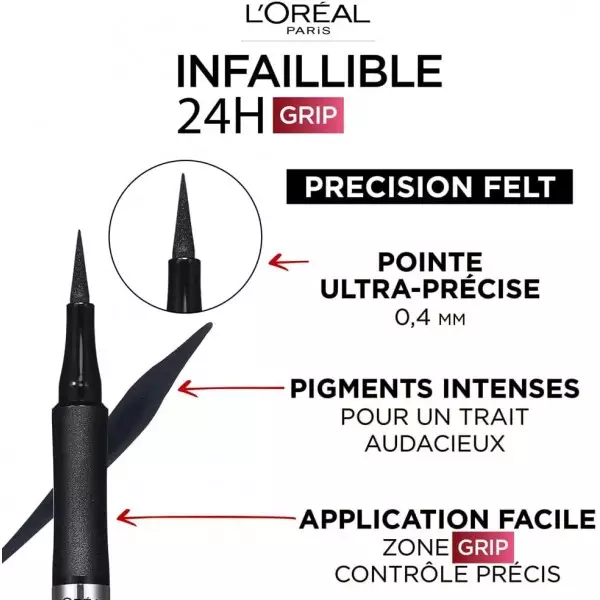02 Brown - Delineador de ojos en formato rotulador de precisión Infaillible Grip de L'Oréal Paris L'Oréal 5,50 €