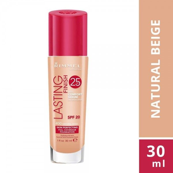 400 Natural Beige Rimmel Lasting Finish foundation with Serum Comfort SPF20 Rimmel London 16,99 €