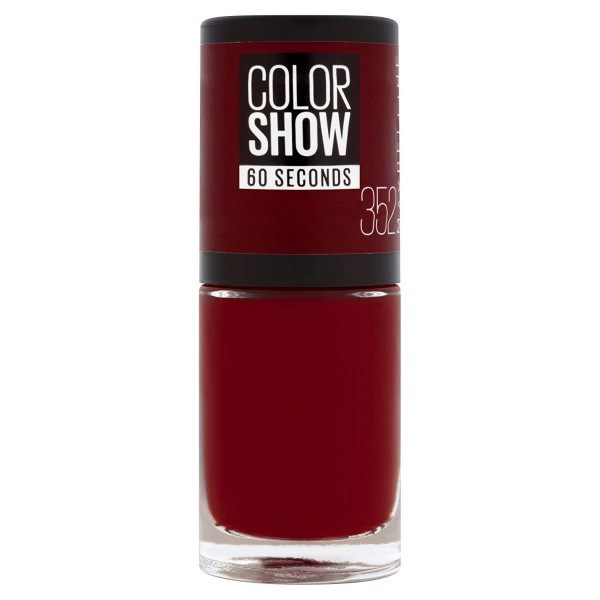352 Downtown Red - Nail Colorshow 60 Seconds of Gemey-Maybelline Gemey Maybelline 4,99 €