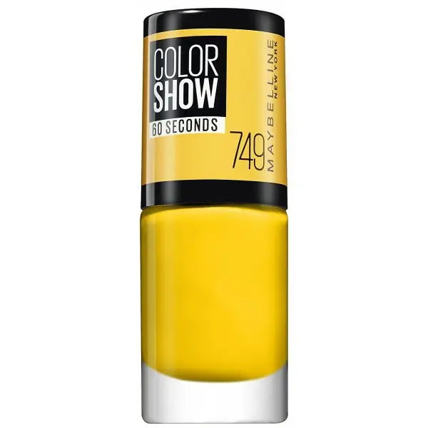 749 Electric Yellow - Vernis à Ongles Colorshow 60 Seconds de Gemey-Maybelline Maybelline 1,50 €