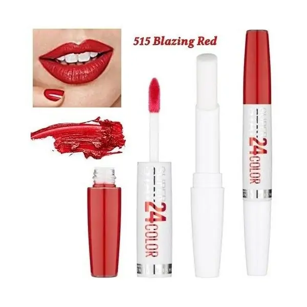515 Blazzing Vermello - Batom Superstay Cor 24h Gemey Maybelline Gemey Maybelline 13,50 €