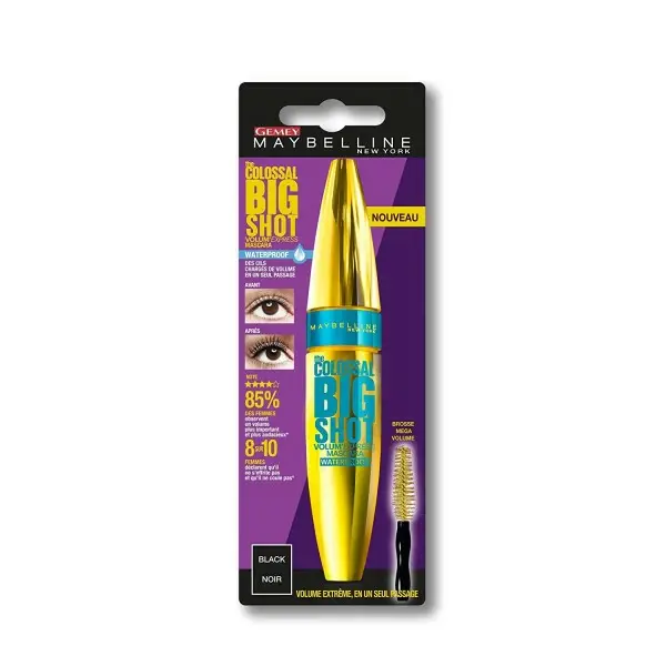 Noir Waterproof - Mascara The Colossal BIG SHOT de Gemey Maybelline Maybelline 6,97&nbsp;€