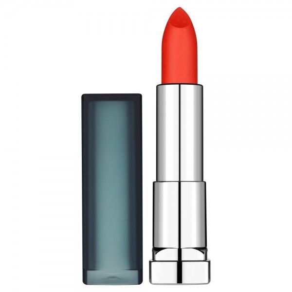 coral red lipstick maybelline