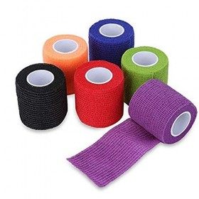 6 PCS impugnatura per tatuaggio elastico impermeabile Tattoo Grip Cover Wrap Tattoo Needle Grip Wrap Elastic Adhesive Bandage