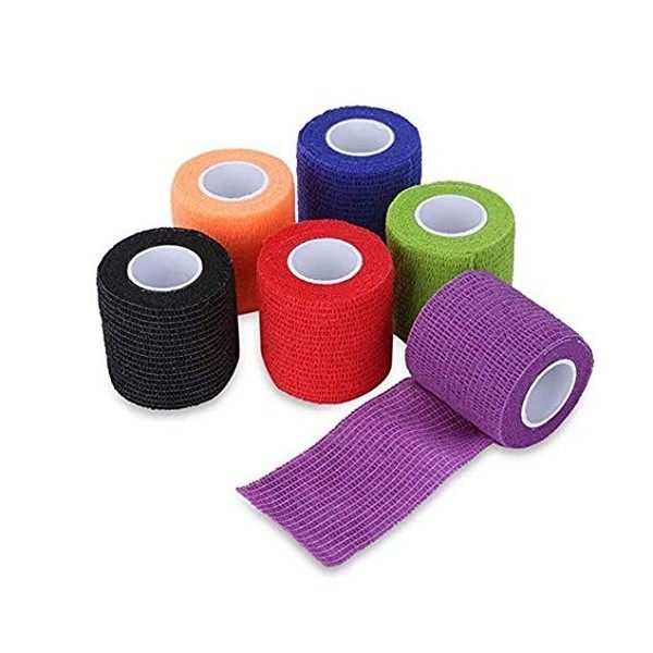 6 PCS impugnatura per tatuaggio elastico impermeabile Tattoo Grip Cover Wrap Tattoo Needle Grip Wrap Elastic Adhesive Bandage