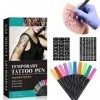 Tatouage Temporaire Kit Tatouage Stylo Tatouage avec 11 Stylos Tatouage Enfant 84 Pochoir Tatouage Cadeaux Danniversaire pou