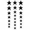 Tatouage Éphémère étoiles noires - 1 Feuille de faux tattoos | Bras, épaule, cou, cheville, main, jambe | Noir | Tatouage tem...