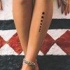 Tatouage Éphémère étoiles noires - 1 Feuille de faux tattoos | Bras, épaule, cou, cheville, main, jambe | Noir | Tatouage tem...