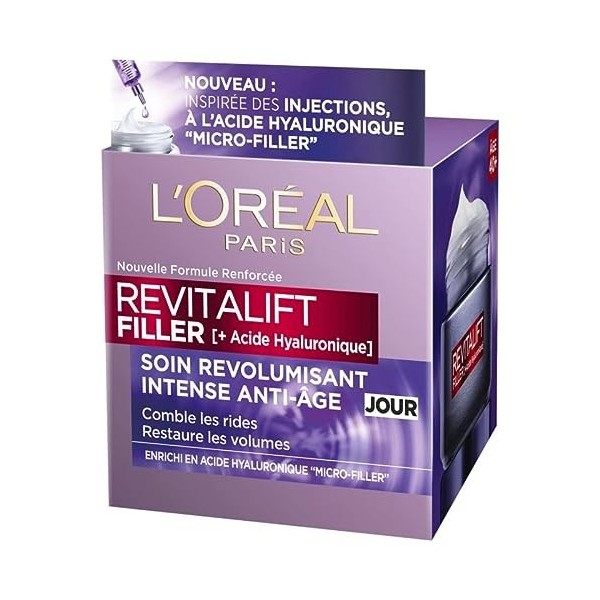 DERMO EXPERTISE - Revitalift Filler Soin Anti Âge Revolumisant Jour 50Ml - Lot De 2