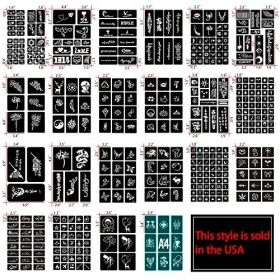 500+ pochoirs réutilisables pour tatouage temporaire, pochoir aérographe, pochoir henné. Tatouage