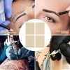 EXCEART 4 Feuilles de Tatouage de Sourcil Pratique de La Peau Pratique du Microblading Peau de Tatouage Feuille de Pratique d