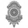 Tatouage Éphémère grand mandala - 1 Feuille d1 faux tattoo | Bras, épaule, dos, mollet, cuisse, jambe | Noir | Tatouage temp ...