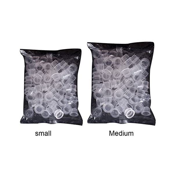 100PCS Tattoo Cups Disposable Tattoo Supplies Plastic Pigment Ink Caps Tattoo Supplies Small Tatouage