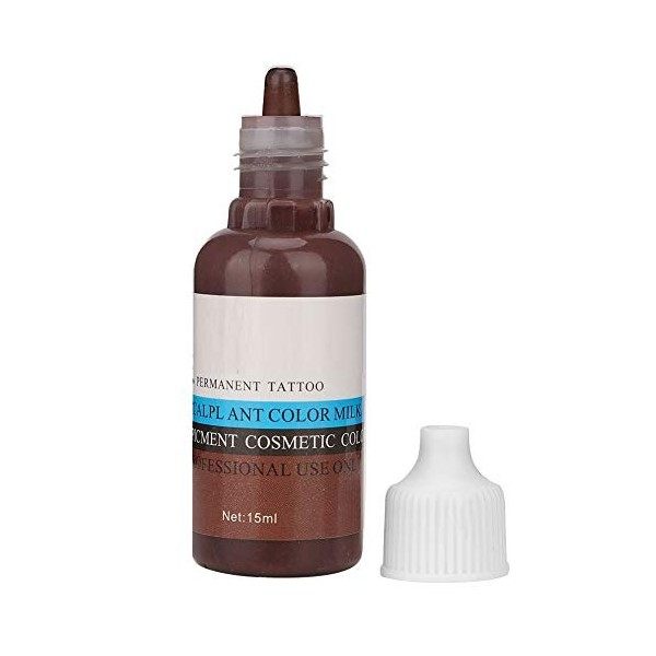 15 ml Pigment pour tatouage de sourcils, Encre de tatouage de bouteille pigment naturel pur pour le tatouage des sourcils Mic