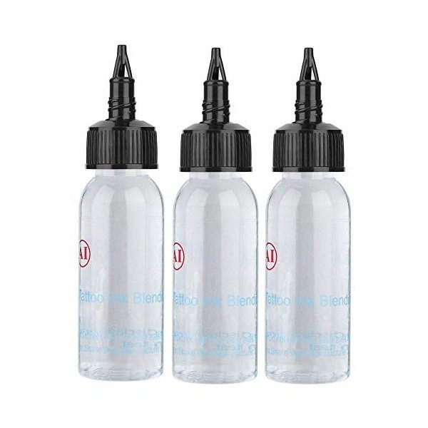 Diluant dencre de pigment tatouage, mélangeur 3pcs pour lencre tatouage doux et non irritant pour les professionnels débuta